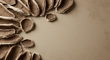 Textured earth tones evoking a rustic and organic aesthetic with layered compositions for design