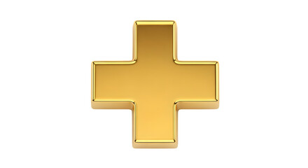 A shiny golden plus sign against a black background    .ai generative, transparent background, white background. isolated on white background, png, jpeg, jpg.