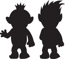 Evil Cartoon Devil Line Art