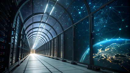 Quantum Internet Network with Entangled Communication Nodes Worldwide