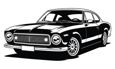 vintage car isolated