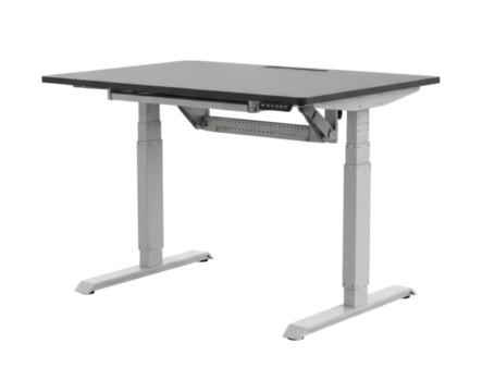 Modern adjustable height desk crafted from premium materials for ergonomic office use cutout isolated on transparent bg, cutout png