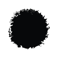 grunge round brush marks vector, painted circle elements vector toolkit