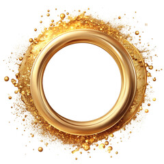 Golden circle abstract background featuring a splash of luxury and premium visual richness
