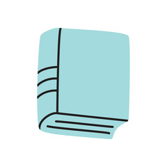 Doodle book icon hand drawn in a modern minimalistic style. Knowledge and education symbol isolated on white background. Vector illustration