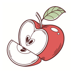48. Cute and Fun Apple & Cherry Cartoon Illustrations and Stickers