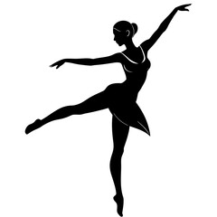 Fototapeta premium silhouette of a ballet dancer