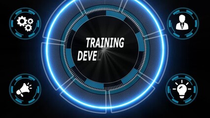 Business, Technology, Internet and network concept. Coaching mentoring education business training development E-learning concept.