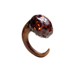 Close-up of a Unique, Hand-Carved Walking Stick Handle with Intricate Detailing