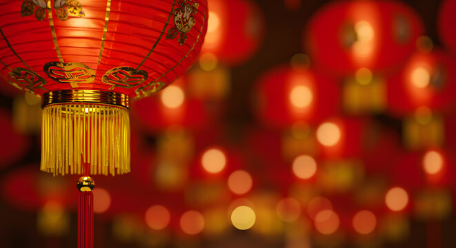 Red lantern chinese new year celebration decoration festival light holiday traditional asian culture oriental