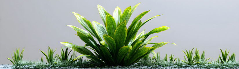 Obraz premium Plants in 3d rendering. Beautiful plant in 3d rendering isolated