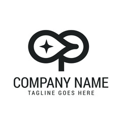 Creative Letter OP or PO Modern Minimalist Vector Logo Design Templates for Brand