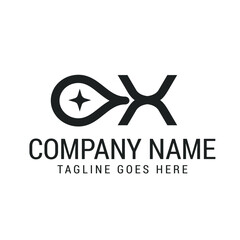Creative Letter OX or XO Modern Minimalist Vector Logo Design Templates for Brand