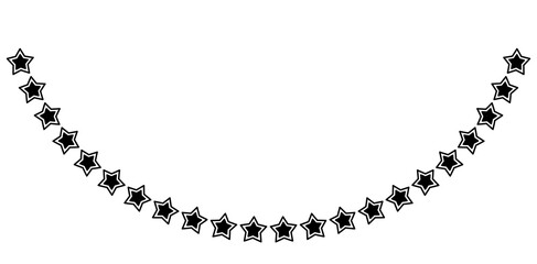 黒の星模様の装飾カーブラインのフレーム