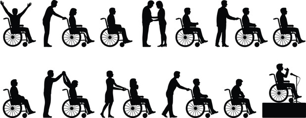 Empowering caregiver and wheelchair user interactions, support, encouragement, advocacy, inclusivity, accessibility, independence, mobility aid, disability care, emotional connection, teamwork