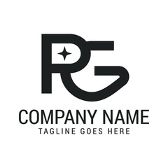 Creative Letter PG or GP Modern Minimalist Vector Logo Design Templates for Brand