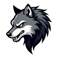 Obraz premium wolf head isolated on white animal logos