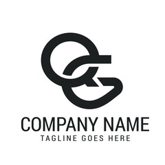 Creative Letter QG or GQ Modern Minimalist Vector Logo Design Templates for Brand