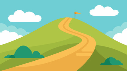 Fototapeta premium Playful Cartoony Hills with Exaggerated Slopes and Gentle Curves