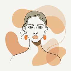 minimalistic background with abstract line.