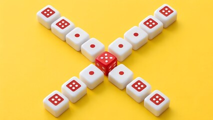 Crossroads of Chance – Decision-Making, Strategy, Contrast, Risk Symbolism, Conceptual Visualization