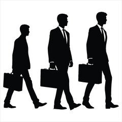 silhouettes of businessmen