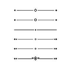 Set of Vintage decorative lines. text dividers. Line border. Lines separators, Borders, Vintage dividers, Underline elements. Divider set vector. Vector illustration.Line dividers.	