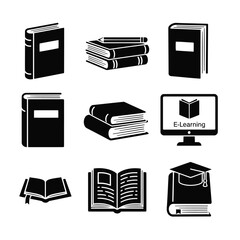 Books learning computer graduation cap pencil education