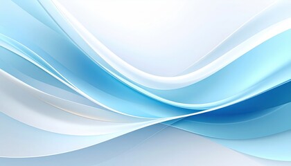 Fototapeta premium Fluid motion abstract design digital artwork blue waves modern aesthetics minimalist style
