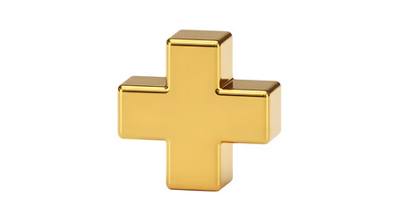 Obraz premium A golden plus sign on a black background isolated .ai generative, transparent background, white background. isolated on white background, png, jpeg, jpg.