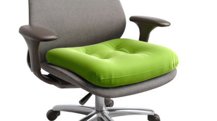 Ergonomic Chair Cushion background isolated on a Transparent background, PNG file.