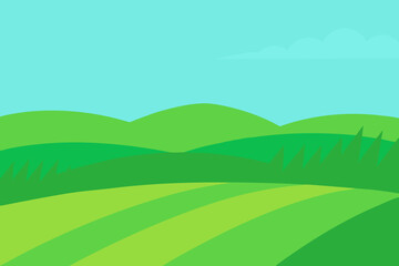 Fototapeta premium Minimalist Vector Art Landscape Illustration Simple Modern Design Graphic Element