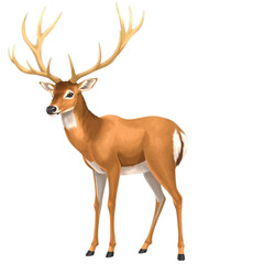 Obraz premium Deer with antlers 