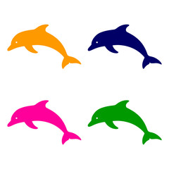 Naklejka premium set of dolphin