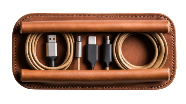 Leather Journal background isolated on a Transparent background, PNG file.