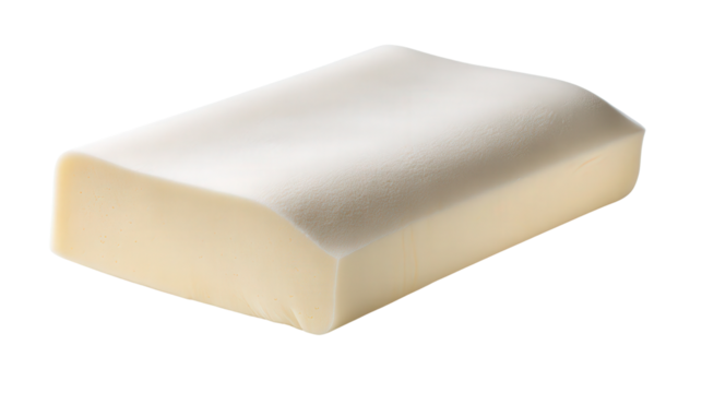 Memory Foam Pillow background isolated on a Transparent background, PNG file.