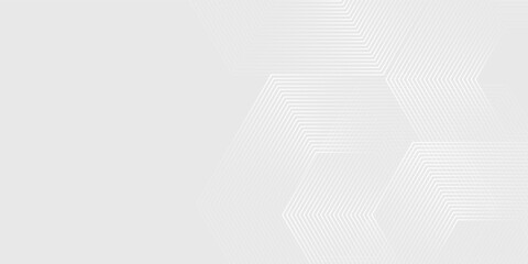 Hexagon white gray wave light technology texture background. Abstract big data digital concept simple art modern abstract