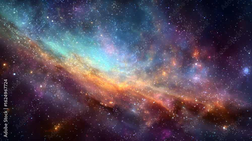 Canvas Prints colorful space galaxy with supernova nebula abstract background. abstract galaxy. illustration