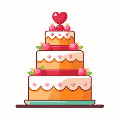 birthday cake vector illustration
