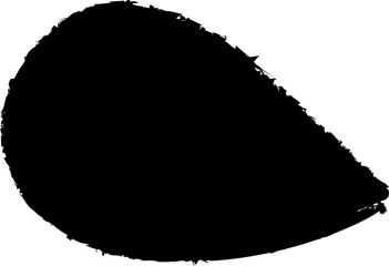 Speech bubble drawn with brush and paint, chat, message