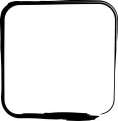 Squares drawn frames with brush and ink