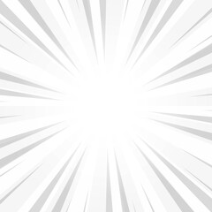 Gentle Gray Glowing Sunburst Background. Grey Color Glow Effect Sunburst Background for Presentation, Banner, Poster, Flyer, Sales. Pop Art Poster for Summer and Spring Theme.