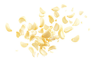  Garlic slice Pile falling 