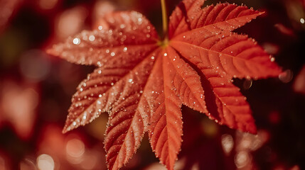 red autumn leaves