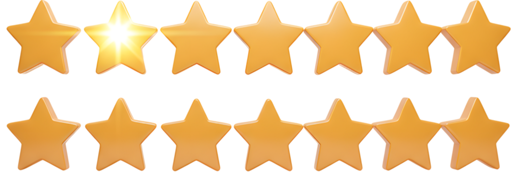 3D Star Rating Icon
