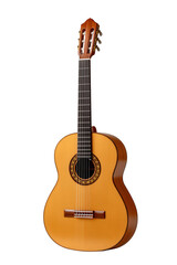 Obraz premium Elegant Acoustic Guitar with Warm Wood Finish and Classic Design for Music Enthusiasts and Musicians