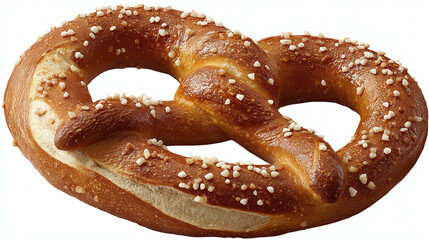 A traditional German pretzel against a transparent background, PNG, cut out pretzel isolated on transparent background 