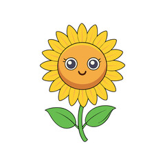 sunflower silhouette art vector
