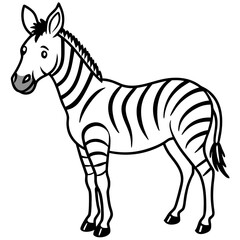 Minimal Zebra on White