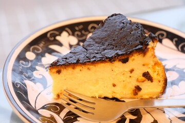 a piece of Burnt Basque Cheesecake
